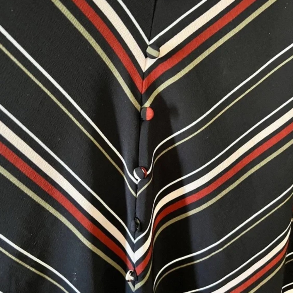 Apt. 9 Black and Burgundy Chevron Midi Skirt - Picture 5 of 6